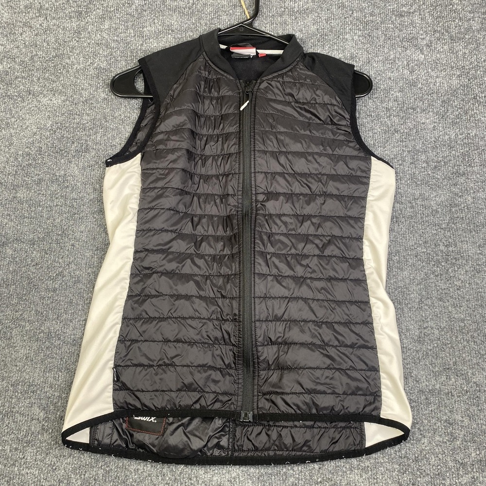 Swix Vest Womens Small Black Northern Vision Quilted Softshell Ski Running